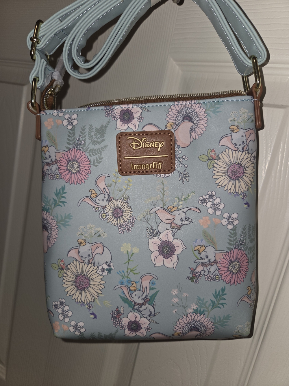 New Disney x Loungefly Dumbo Floral Crossbody Bag - Light Blue